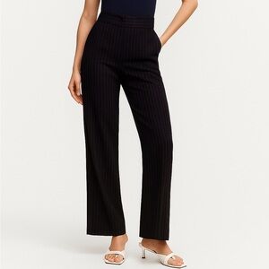 Lined trousers, high waist, navy blue